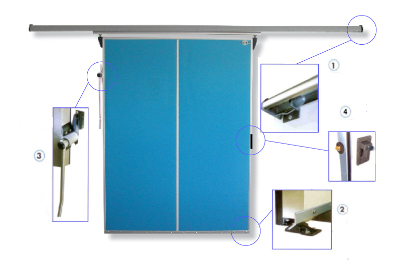 Двери Откатные Автоматические для скаладов и Холодильных Камер 